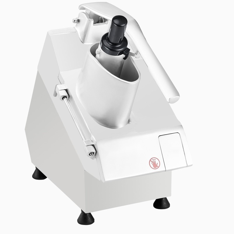 Elintarvikekone vihannesleikkuri ruostumatonta terästä ja alumiinia 2 syöttöaukkoa 6 irrotettavaa terää