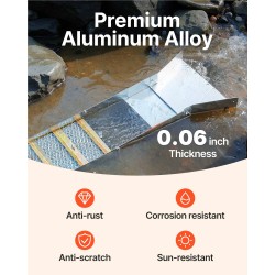 Huuhtelukouru alumiiniseoksesta 50 tuumaa taittuva kevyt kullanhuuhdontaan