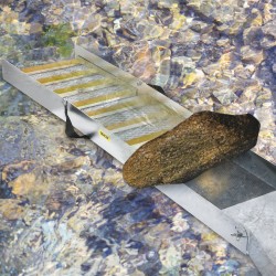 Huuhtelukouru alumiiniseoksesta 50 tuumaa taittuva kevyt kullanhuuhdontaan