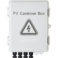 Aurinkopaneelien yhdistelmärasia ABS muovi IP65 4 tuloa 15A sulakkeet 63A tasavirtakatkaisija