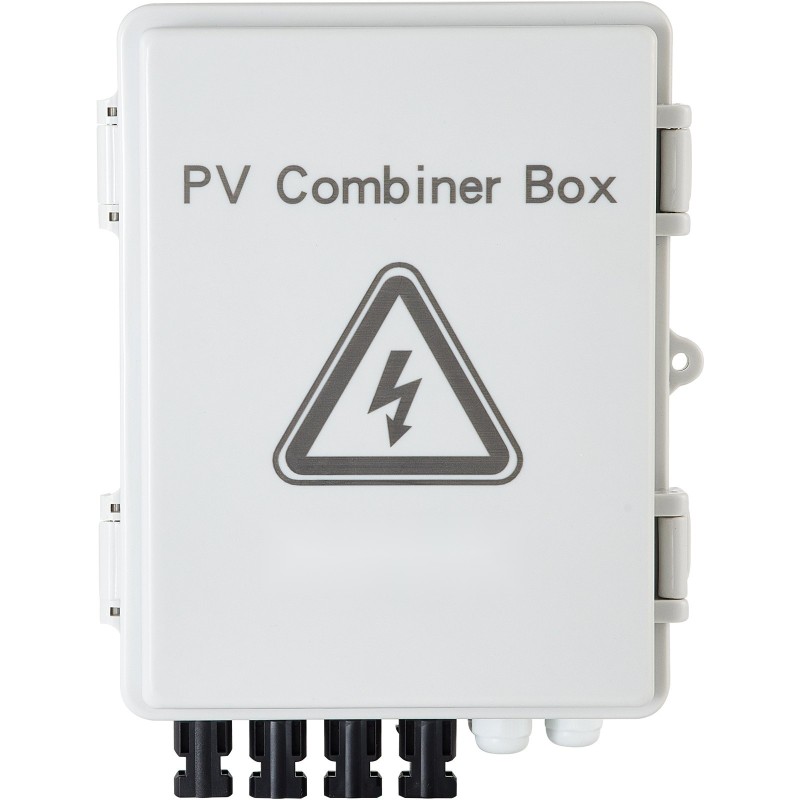 Aurinkopaneelien yhdistelmärasia ABS muovi IP65 4 tuloa 15A sulakkeet 63A tasavirtakatkaisija
