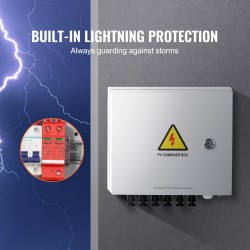 PV yhdistinkotelo aurinkopaneeleille 6 tuloa teräs IP65 63A johdonsuojakatkaisija