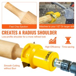 Tapinleikkuri alumiini ja teräs 25,4 mm ja 50,8 mm 6 terää puutöihin