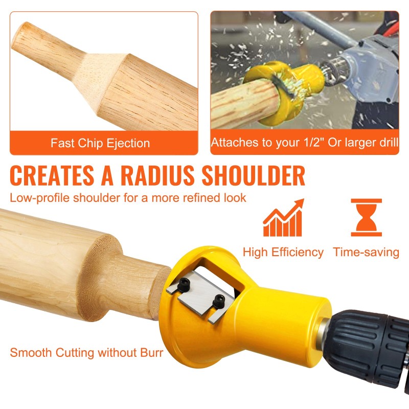 Tappijyrsin 38 mm alumiini- ja teräsrunkoinen 4 terää