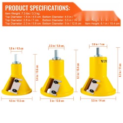 Tappijyrsin alumiini ja teräsrunko kolme halkaisijaa 25,4/38/50,8 mm 8 terää kotiverstaaseen