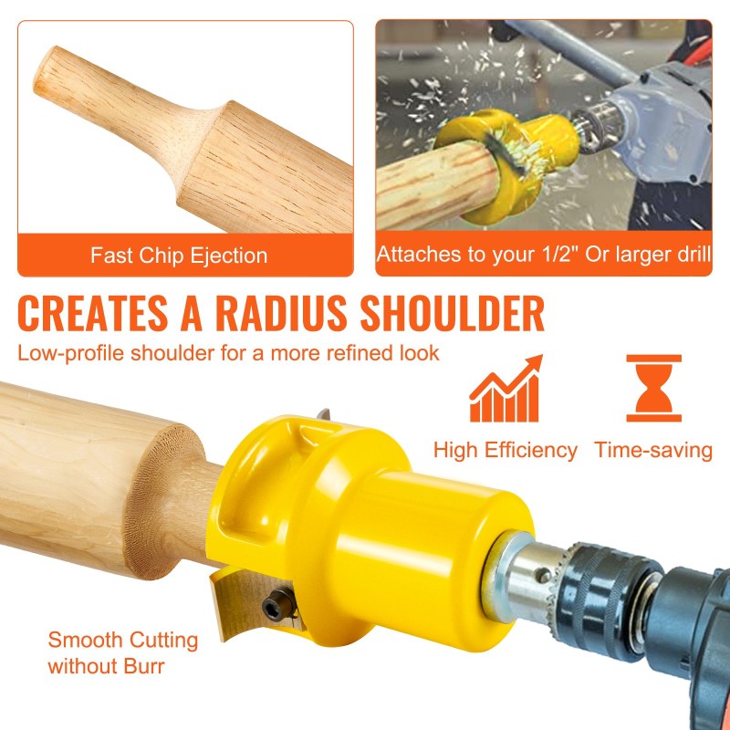 Tappiterä alumiini ja teräs 38 mm 4 terää hirsikalusteiden tekoon