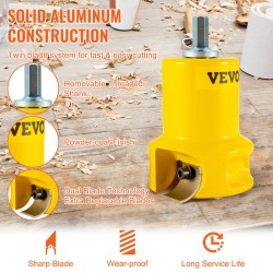 Tappiteräsarja alumiini- ja teräsrunkoinen 25,4 38 50,8 mm pyörötappeihin kaarevilla kaksoisterillä