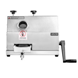 Manuaalinen sokeriruokomehupuristin ruostumatonta terästä 3 rullaa käsikampilla 110 paunaa tunnissa