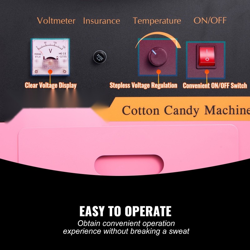 Hattarakone 1000 W läpinäkyvällä suojakuvulla pinkki ruostumaton säilytyslaatikko 6 kpl/min