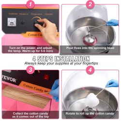 Hattarakone 1000 W läpinäkyvällä suojakuvulla pinkki ruostumaton säilytyslaatikko 6 kpl/min