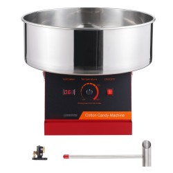 Sähkökäyttöinen hattarakone 1000W elintarvikekelpoinen ruostumaton teräskulho 6 kpl/min punainen