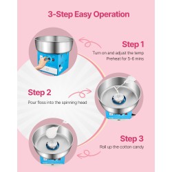 Sähkökäyttöinen hattarakone 1000W 52 cm ruostumaton teräskulho sokerilusikka säilytyslaatikko