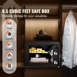 Kylmävalssattu hiiliteräs turvakaappi 14,2 litraa seinään kiinnitettävä digitaalilukko ja kaksi avainta