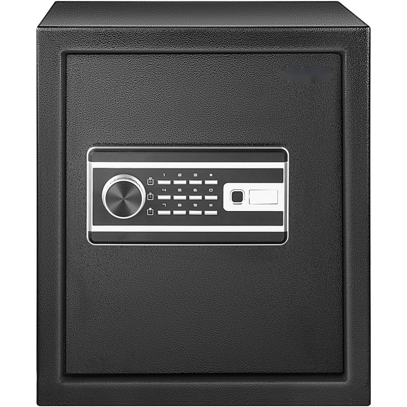Kassakaappi Q235 teräs 0,048 m³ paloturvallinen musta sormenjälkilukolla digitaalinäppäimistöllä seinäkiinnitys irrotettava