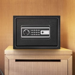 Kassakaappi Q235-terästä 0,8 kuutiojalkaa musta sormenjälki koodilukko 2 avainta seinäkiinnitys