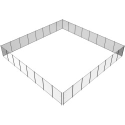 Irrotettava allasaita Teslin PVC 1 21 m x 29 26 m alumiinitangoilla