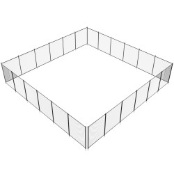 Uima allasaidan turvaverkko 1 2 x 21 9 m 340 g m PVC musta
