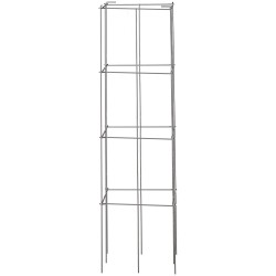 Neliskulmainen tomaatitukikehikko PVC pinnoitettu teräs 30 x 30 x 117 cm 10 kpl