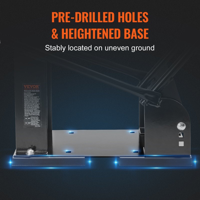 Irrotettava moottoripyörän etupyöräkiila teräs säädettävä renkaan leveys 76–203 mm vanne 15–21 tuumaa