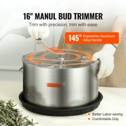 Manuaalinen lehtitrimmeri 16 tuumaa ruostumaton teräs läpinäkyvällä kannella käsisaksilla nuppujen ja kukkien