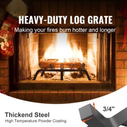 Takkaritilä pulverimaalattua terästä 21-tuumainen 6 tukijalkaa sisä- ja ulkotulisijoihin