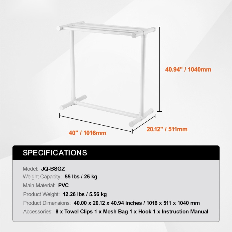 Pyyheteline 5 tankoa muovinen valkoinen T-muotoinen uima-altaalle rannalle