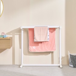 Pyyheteline 5 tankoa muovinen valkoinen T-muotoinen uima-altaalle rannalle