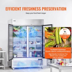 Kaupallinen jääkaappi kaksiosainen 1100 l ruostumatonta terästä 6 hyllyä automaattinen sulatus