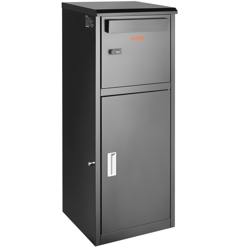 Pakettien toimituslaatikko sinkitty teräs 41,1 x 40,1 x 111,8 cm numerolukolla