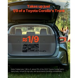 Kokoontaitettava kärry 120 l kantavuus 102 kg korkeussäädettävä kahva kaikialustaiset pyörät