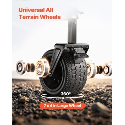 Kokoontaitettava kaksitasoinen kärry teräsrunko Oxford-kangas 400 l 204 kg