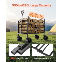 Taitettava kuljetusvaunu tilavuus 220 l 249 kg kantavuus muuntuu penkiksi khaki