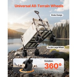 Taitettava kuljetusvaunu tilavuus 220 l 249 kg kantavuus muuntuu penkiksi khaki