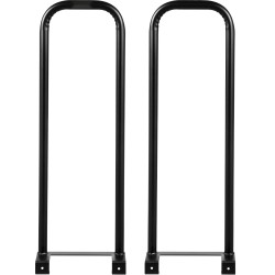 Teräksiset muunnosvarret 33x13x97 cm 2 kpl musta tasovaunulle
