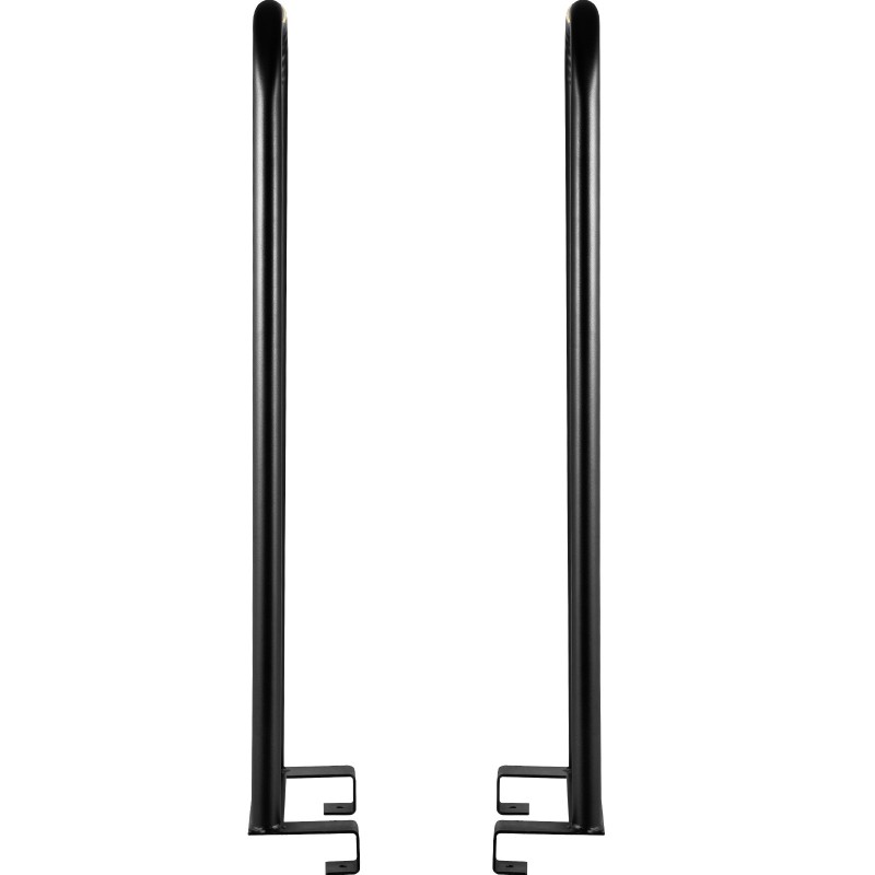 Teräksiset muunnosvarret 33x13x97 cm 2 kpl musta tasovaunulle