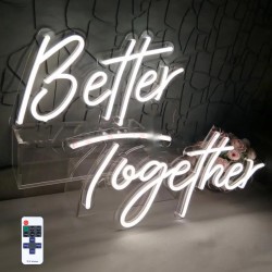 LED-neonkyltti silikoni akryyli 61x25cm ja 43,2x23cm säädettävä kirkkaus kaukosäätimellä