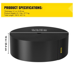 Puutarhan reunalista kierrätetystä HDPE-muovista 45,7 m 25,4 cm taipuisa musta