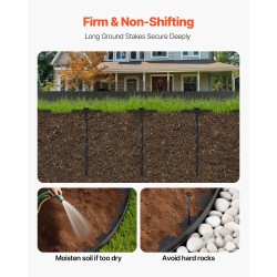 Muovinen reunalista PE-muovi 600 cm pitkä 5 cm korkea 120 maapiikkiä musta