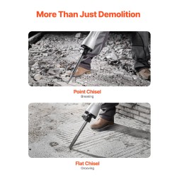 Piikkausvasara verkkokäyttöinen 2200 wattia 1350 iskua minuutissa 2 talttaa kuusikulmainen istukka