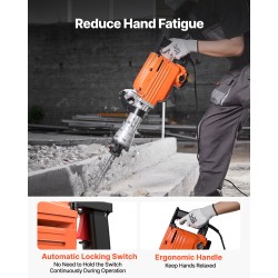 Sähköinen purkuvasara 2200 W raskas metallirunko kuusikulmainen istukka 4 talttaa