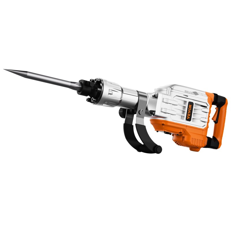 Sähköinen piikkausvasara 3500W 60J 360 asteen kääntyvä etukahva 2 talttaa ja käsineet