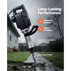 Sähköinen piikkausvasara 2800 W 1200 iskua minuutissa 45 J piste ja tasataltta