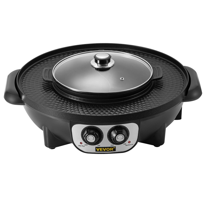 Sähkögrilli ja keittopata valettu alumiini 3 l 2200 W