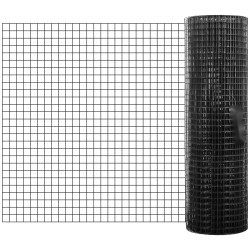 Hitsattu vinyylipinnoitettu galvanoitu verkkorulla 61x3048 cm 1x1 silmäkoko puutarha ja lemmikkiaitauksiin