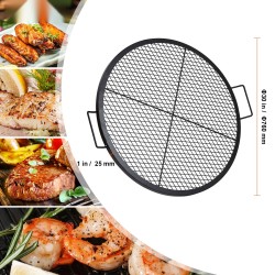 Pyöreä grilliritilä Q235-teräs 76 cm kahvoilla 20 kg kantavuus ulkokäyttöön