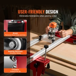 Jyrsinsuksi 6061-alumiiniseos 1625 mm pituus säädettävä leveys 100–270 mm