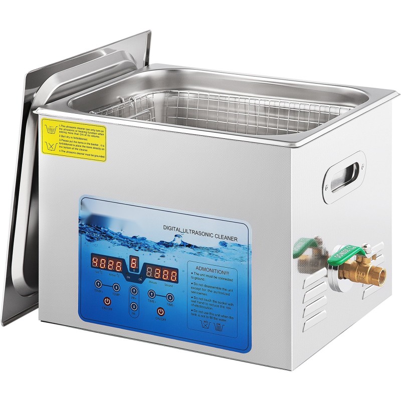 Ultraäänipesuri 15 litraa 304 ruostumatonta terästä säädettävä 36–40 kilohertsiä ajastin lämmitys
