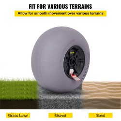 Rantailmapyörät 2 kpl TPU 33 cm kärryihin mukana käsipumppu