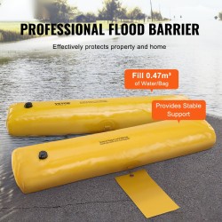 Tulvapussit uudelleenkäytettävät PVC-peitteiset 122×25×17 cm 4 kpl oviaukkoihin ajoteille