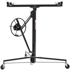 Kipsilevynostin teräsrunkoinen 68 kg kantavuus säädettävä teleskooppivarsi 3353 mm korkeus lukittavat pyörät